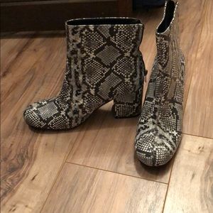 Faux python booties